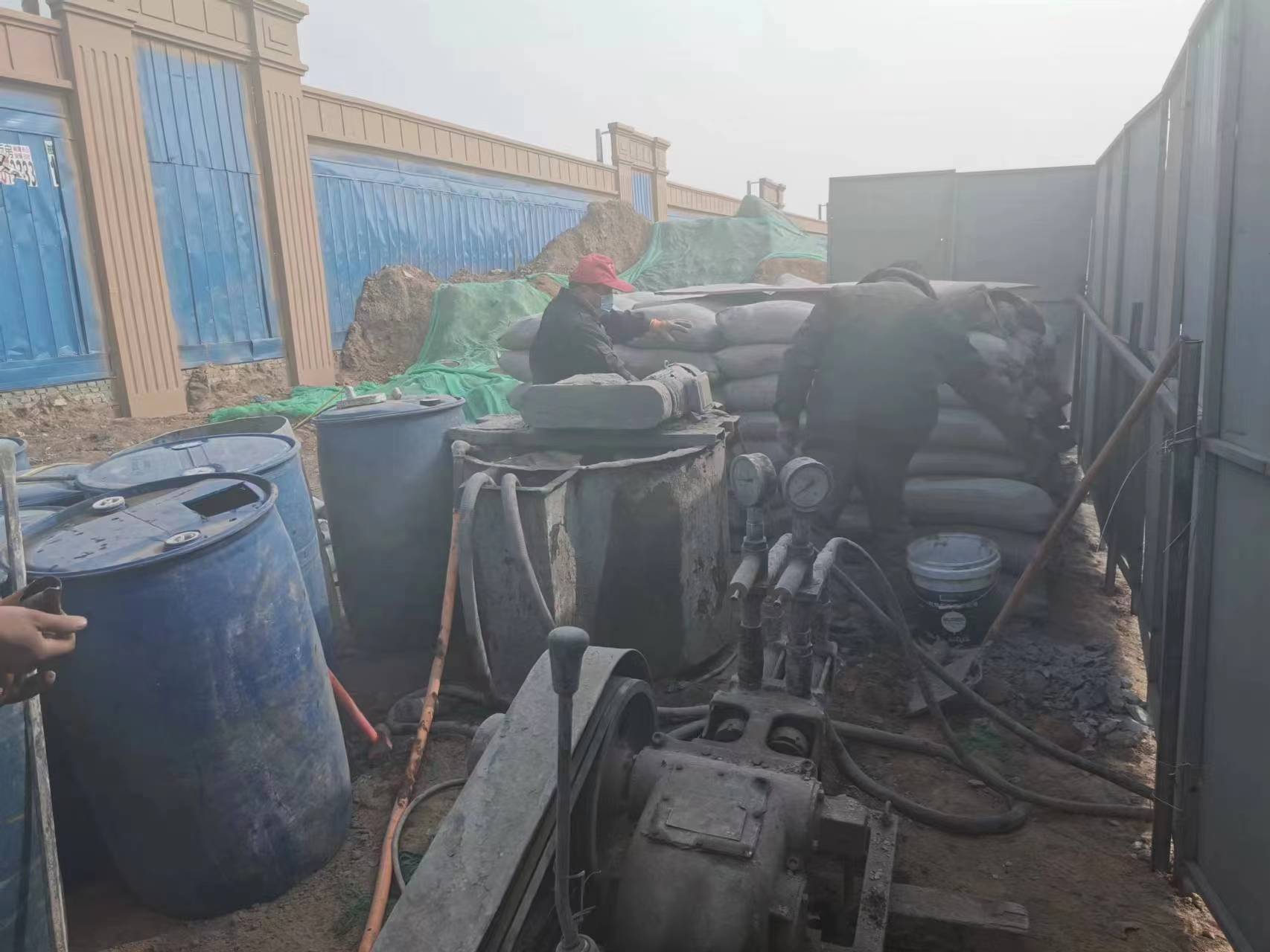 侨乡街道开发区房屋下沉注浆